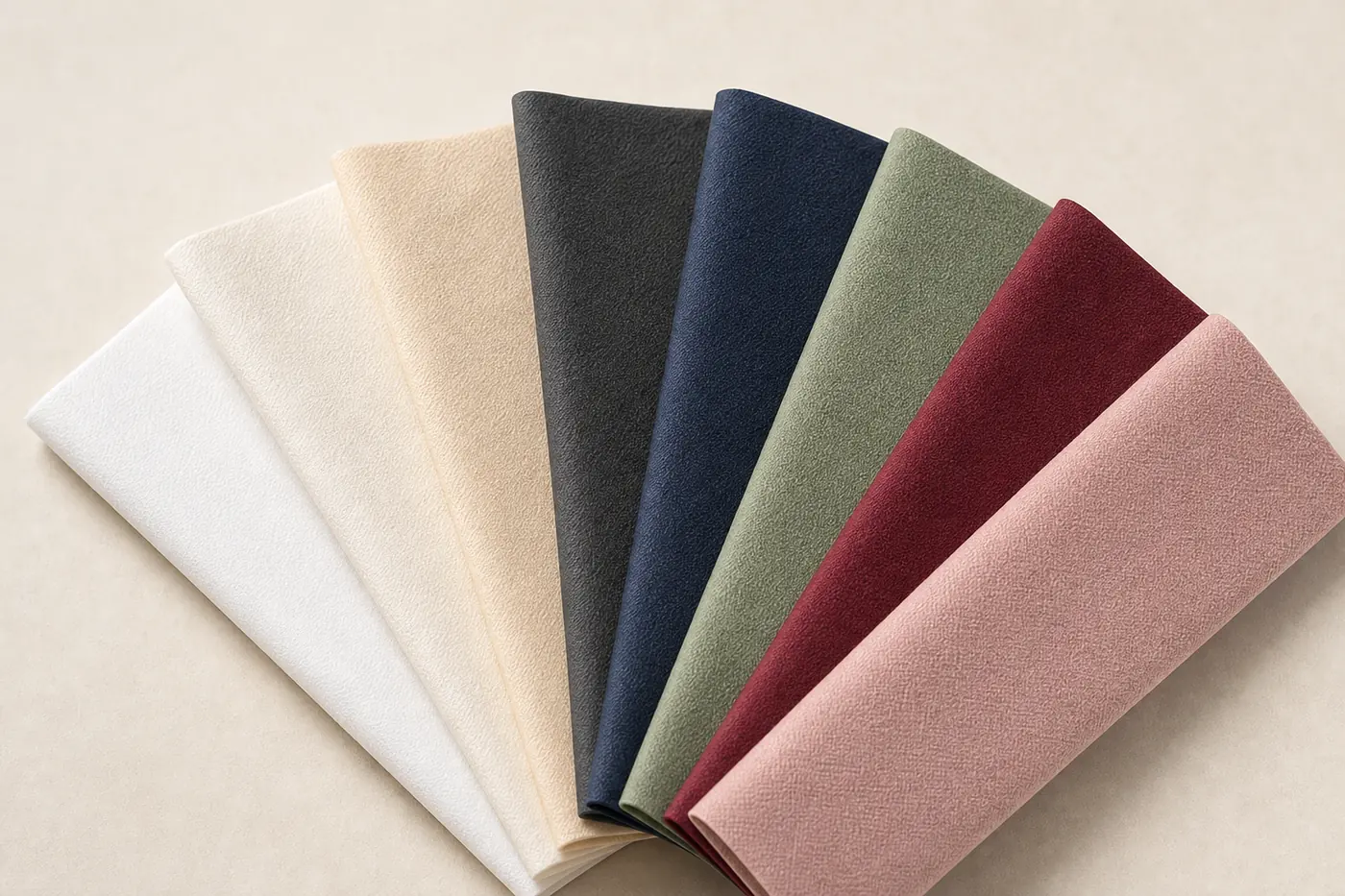 SILQUE airlaid napkin colour range sample folder options for B2B wholesale