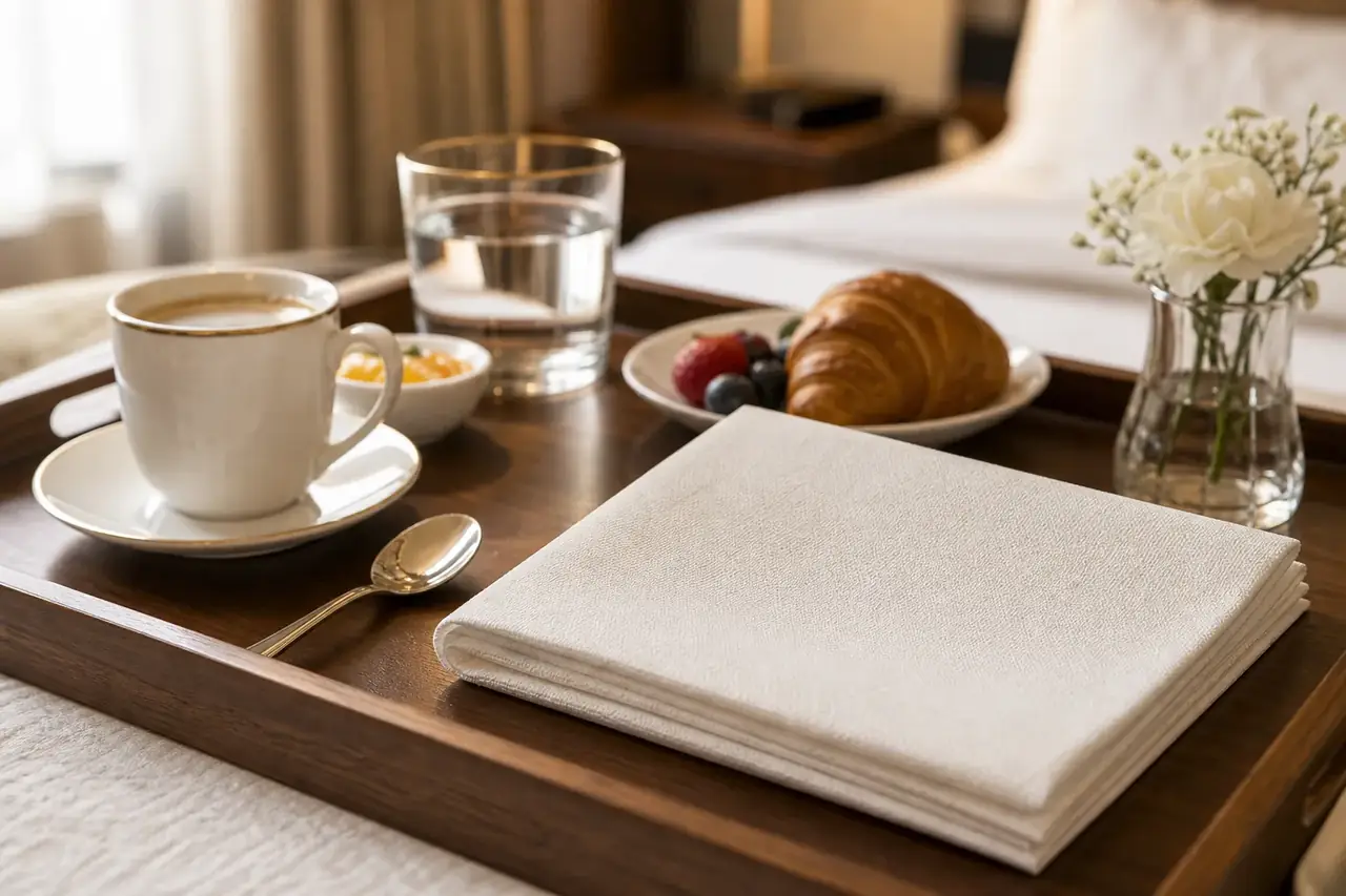 hotel napkin wholesale supplier in Bangalore with premium airlaid room service napkin