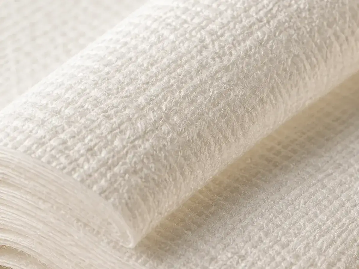 airlaid napkin material close-up showing soft absorbent paper texture