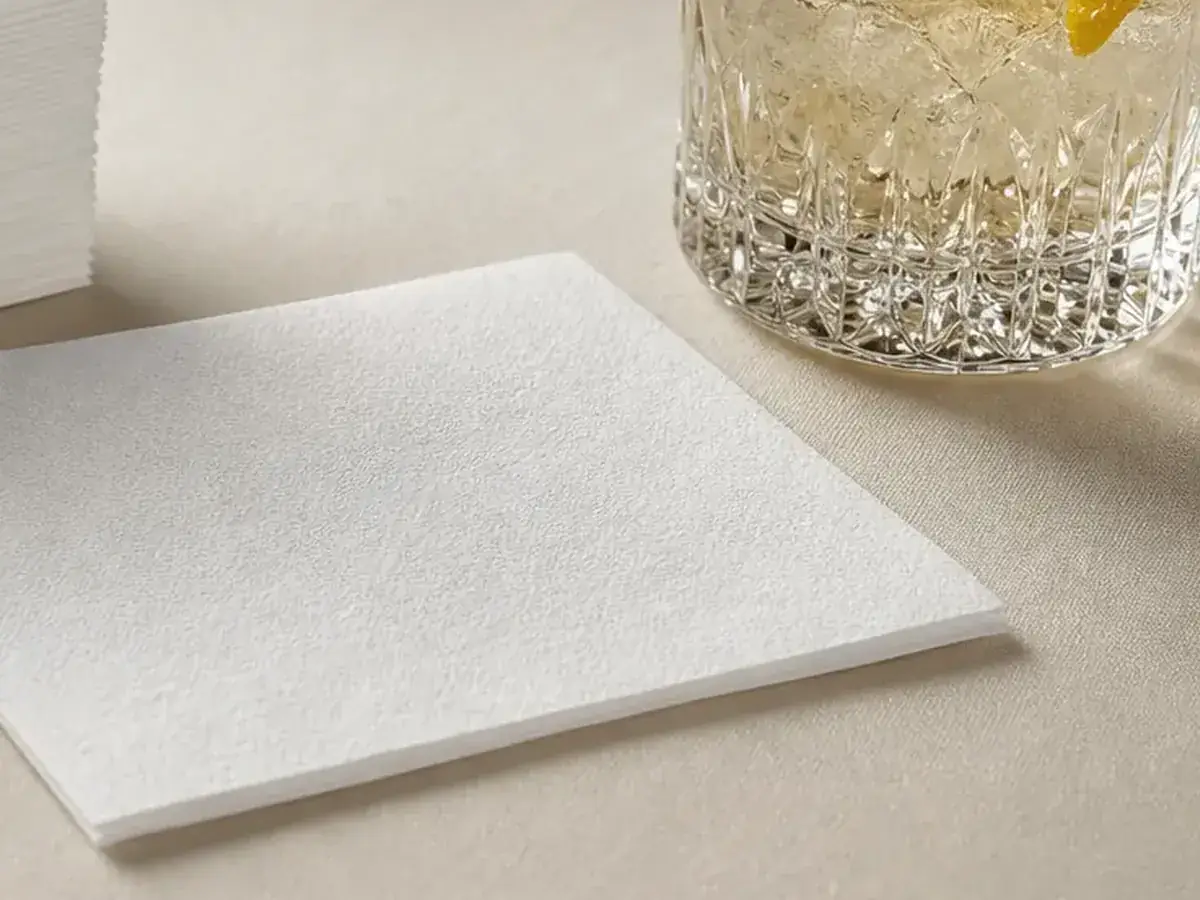 20x20 airlaid cocktail napkin close-up with visible premium texture
