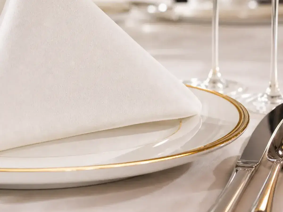40x40 airlaid dinner napkin table detail for premium dining